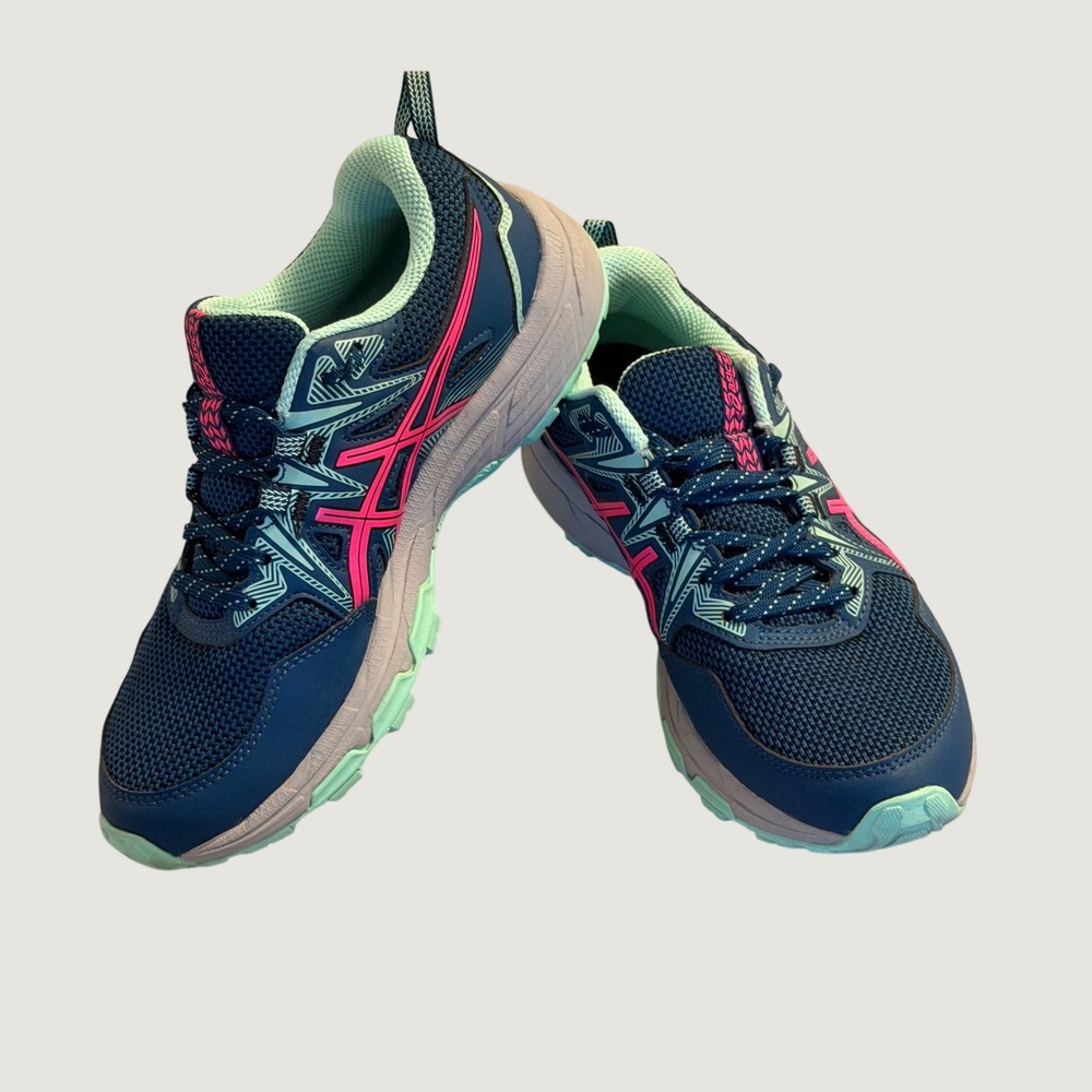 ASICS Gel-Venture 8 Trail Running Shoes 1012B231 Deep Ocean Pink Glo Womens 7 W